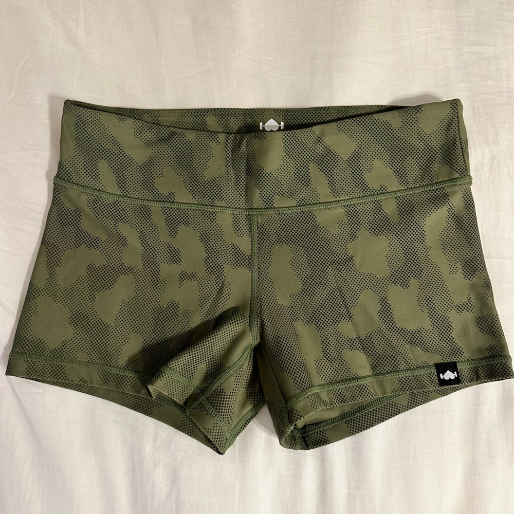 WODBOTTOM green camo/ iridescent shorts